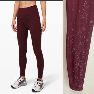 Lululemon Special Edition Speed Wunder Mid-Rise Tight 28” Speckle Shine - Size 6